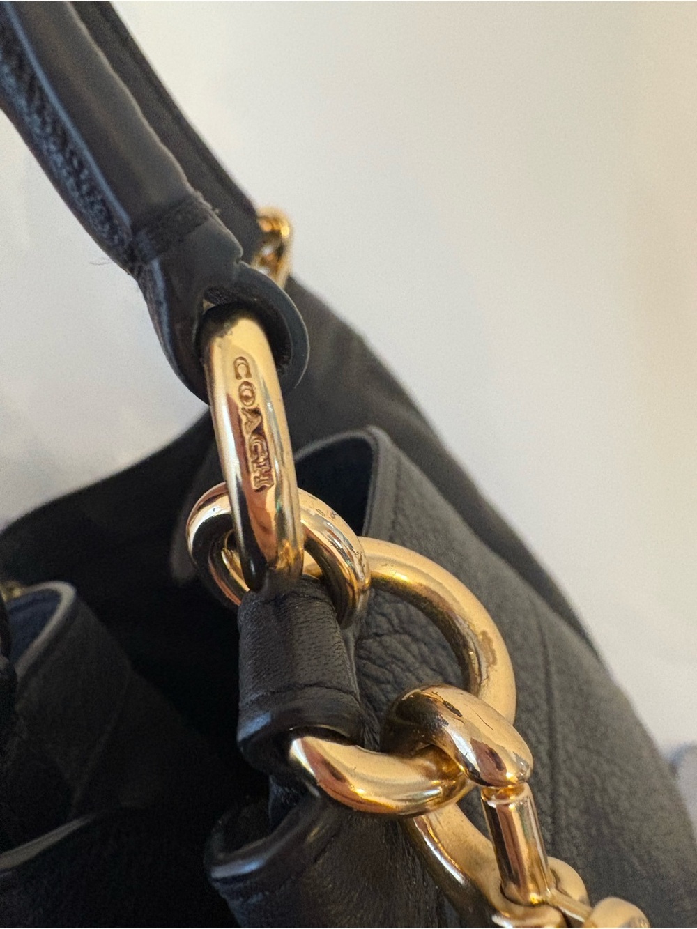 Coach Black Pebbled Leather Convertible Satchel Shoulder Crossbody Bag - Picture 11 of 16
